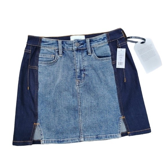 NWT Current/Elliott The Mashed Mini Denim Skirt - Picture 2 of 15